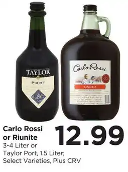 Food 4 Less Carlo Rossi or Riunite offer