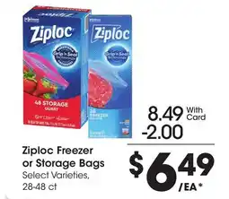 Ralphs Ziploc Freezer or Storage Bags offer