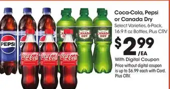 Ralphs Coca-Cola, Pepsi or Canada Dry offer