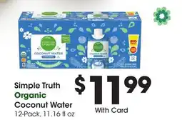 Ralphs Simple Truth Organic Coconut Water offer