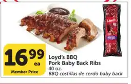 Albertsons Loyd's BBQ Pork Baby Back Ribs offer