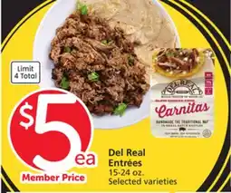 Albertsons Del Real Entrées offer