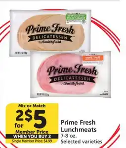 Albertsons Prime Fresh Lunchmeats offer