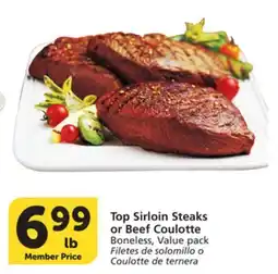 Albertsons Top Sirloin Steaks or Beef Coulotte offer