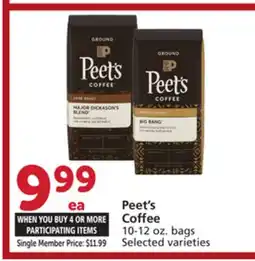 Albertsons Peet's Coffee offer