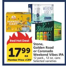Albertsons Stone, Golden Road or Coronado Weekend Vibes IPA offer