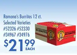 Smart & Final Ramona's Burritos offer