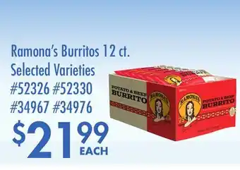 Smart & Final Ramona's Burritos offer