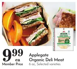 Pavilions Applegate Organic Deli Meat offer