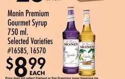 Smart & Final Monin Premium Gourmet Syrup offer