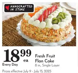 Pavilions Fresh Fruit Flan Cake offer