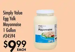 Smart & Final Simply Value Egg Yolk Mayonnaise offer