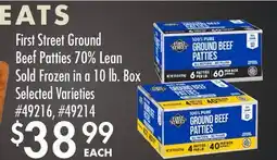 Smart & Final First Street Ground Beef Patties offer