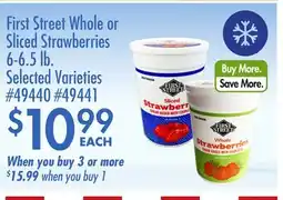 Smart & Final First Street Whole or Sliced Strawberries offer