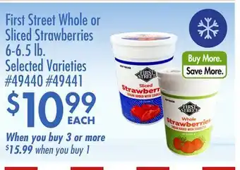 Smart & Final First Street Whole or Sliced Strawberries offer
