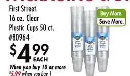 Smart & Final First Street 16 oz. Clear Plastic Cups offer