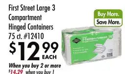 Smart & Final First Street Large 3 Compartment Hinged Containers offer