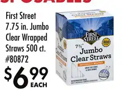 Smart & Final First Street 7.75 in. Jumbo Clear Wrapped Straws offer