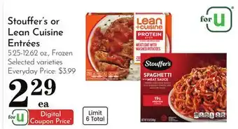 Pavilions Stouffer's or Lean Cuisine Entrées offer