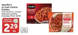 Vons Stouffer's or Lean Cuisine Entrées offer