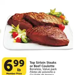 Vons Top Sirloin Steaks or Beef Coulotte offer