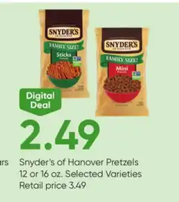 Stater Bros Snyder's of Hanover Pretzels offer