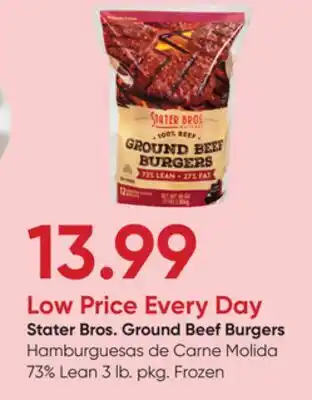 Stater Bros Stater Bros. Ground Beef Burgers offer