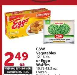 Vons C & W Vegetables 12-16 oz. or Eggo Waffles 10.75-12.3 oz offer