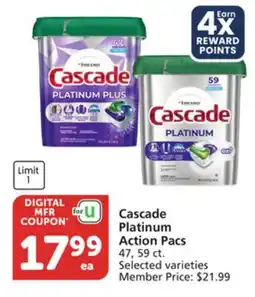 Vons Cascade Platinum Action Pacs offer