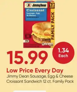 Stater Bros Jimmy Dean Sausage, Egg & Cheese Croissant Sandwich offer