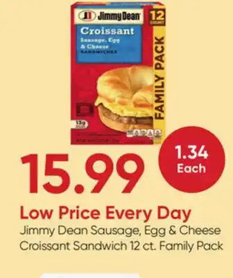 Stater Bros Jimmy Dean Sausage, Egg & Cheese Croissant Sandwich offer