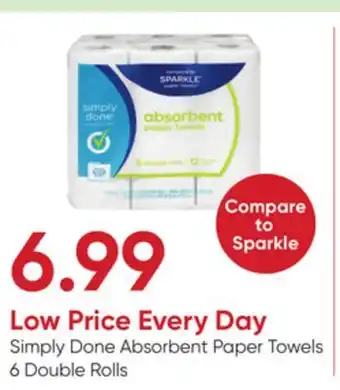 Stater Bros Simply Done Absorbent Paper Towels offer