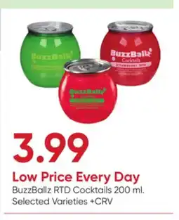 Stater Bros BuzzBallz RTD Cocktails offer