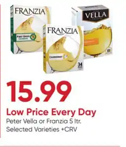 Stater Bros Peter Vella or Franzia offer