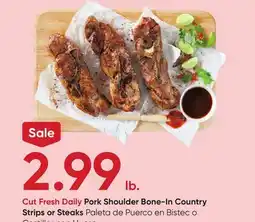 Stater Bros Pork Shoulder Bone-In Country Strips or Steaks offer