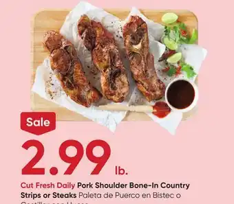 Stater Bros Pork Shoulder Bone-In Country Strips or Steaks offer