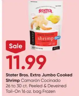 Stater Bros Stater Bros. Extra Jumbo Cooked Shrimp offer