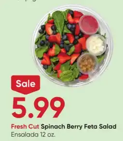 Stater Bros Fresh Cut Spinach Berry Feta Salad offer