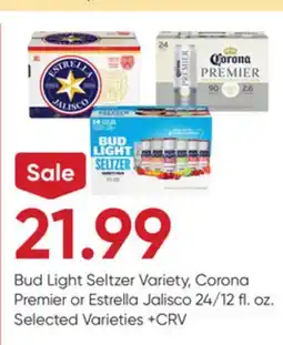 Stater Bros Bud Light Seltzer Variety, Corona Premier or Estrella Jalisco offer