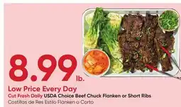 Stater Bros USDA Choice Beef Chuck Flanken or Short Ribs offer