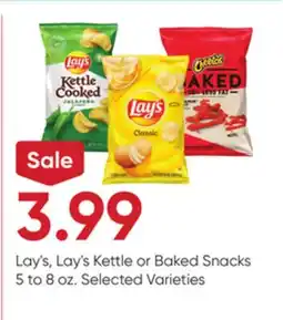 Stater Bros Lay's, Lay's Kettle or Baked Snacks offer