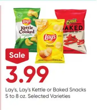 Stater Bros Lay's, Lay's Kettle or Baked Snacks offer