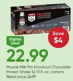 Stater Bros Muscle Milk Pro Knockout Chocolate Protein Shake offer