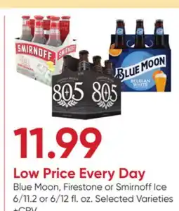 Stater Bros Blue Moon, Firestone or Smirnoff Ice offer