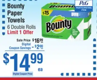 Smart & Final Bounty Paper Towels offer