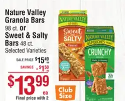 Smart & Final Nature Valley Granola Bars or Sweet & Salty Bars offer