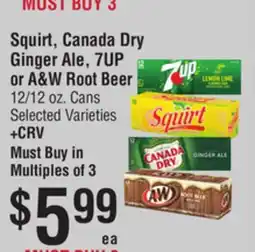 Smart & Final Squirt, Canada Dry Ginger Ale, 7UP or A&W Root Beer offer