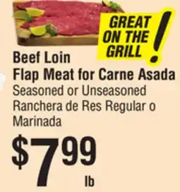 Smart & Final Beef Loin Flap Meat for Carne Asada offer