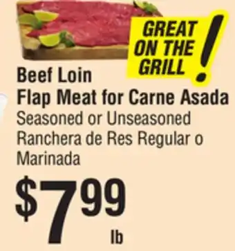 Smart & Final Beef Loin Flap Meat for Carne Asada offer