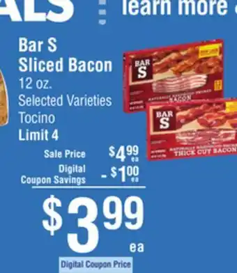 Smart & Final Bar S Sliced Bacon offer